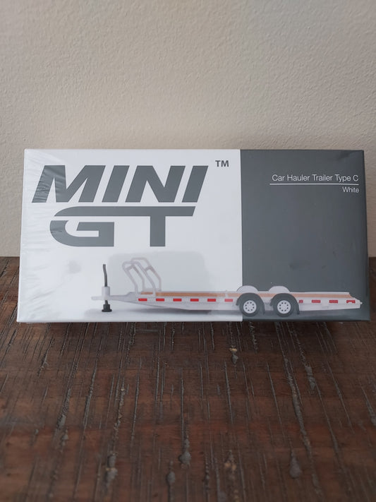 Mini GT Car Hauler Trailer Type C White