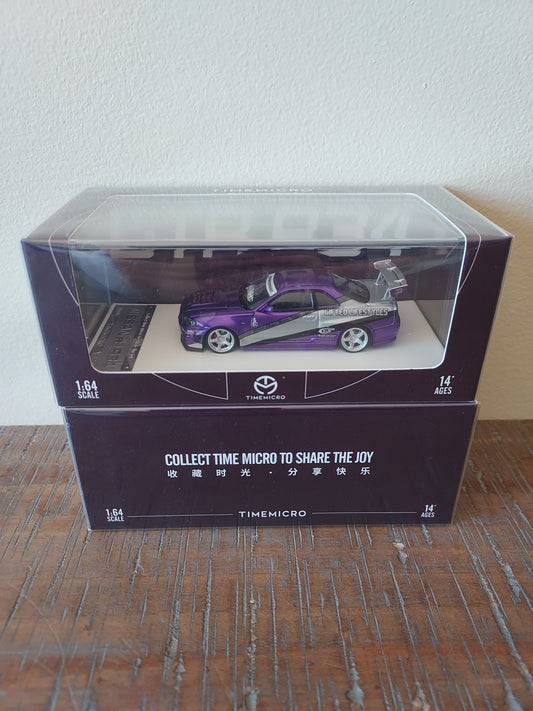 Time Micro Nissan Skyline GT-R R34 Midnight Purple