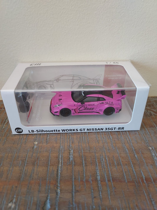 CM Model Nissan LBWK Super Sihouette 35GT-RR Pink w/ extra set wheels