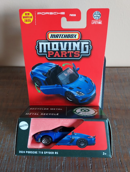 Matchbox Moving Parts 2024 Porsche 718 Spyder RS