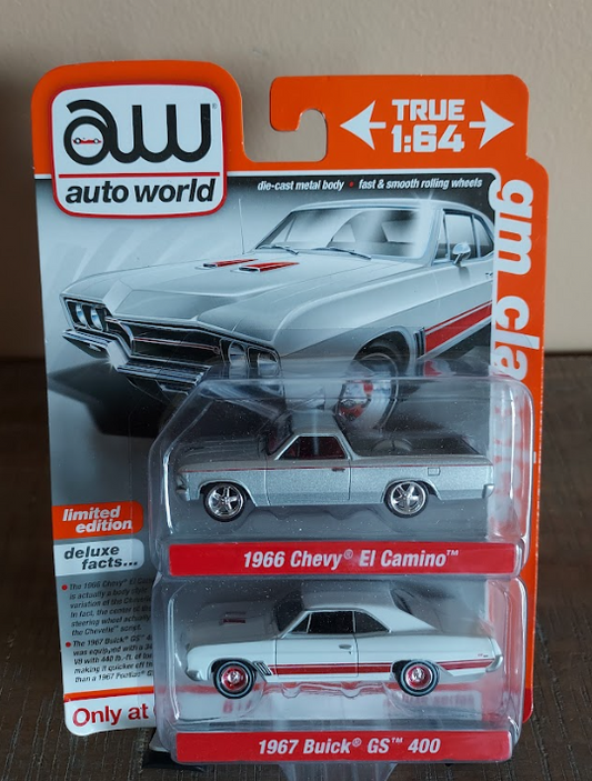 Auto World Target Exclusive 1966 Chevy El Camino & 1967 Buick GS 400
